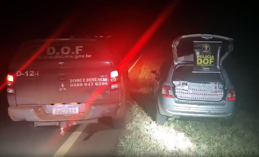 Veículo carregado com cigarros contrabandeados é apreendido pelo DOF em Maracaju