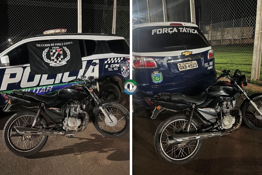 Polícia Militar recebe denúncia anônima e recupera moto furtada em Maracaju