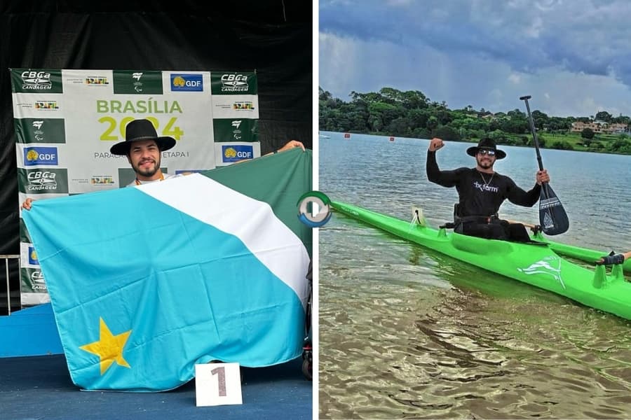 Campeão: atleta de Sidrolândia conquista medalha de ouro na Copa Centro-Oeste de Paracanoagem