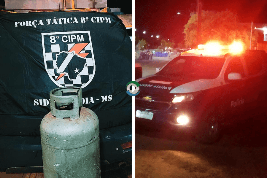 Polícia Militar recupera botijão de gás industrial e prende autor de furto em Sidrolândia