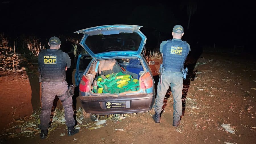Casal que seguia com mais de 230 quilos de maconha é preso pelo DOF em Maracaju