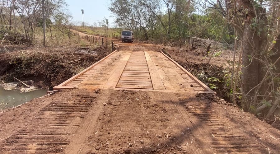 Com investimento de 1,4 milhão, Prefeitura de Sidrolândia inicia construção de pontes de concreto