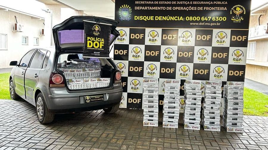 DOF apreende carga de mil pacotes de cigarros contrabandeados no Bairro Paraguai