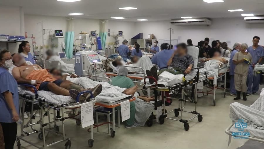 Com mais de 80 pessoas no pronto-socorro, Santa Casa emite ofício para não admitir mais pacientes