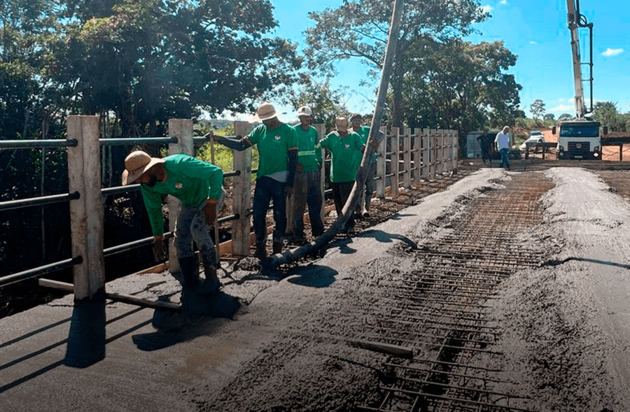 Obra da ponte de concreto sobre Rio Cortado entra na fase final e será entregue em cerca de 21 dias
