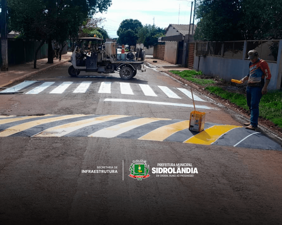 Secretaria Municipal de Obras inicia revitalização da sinalização de trânsito nas escolas