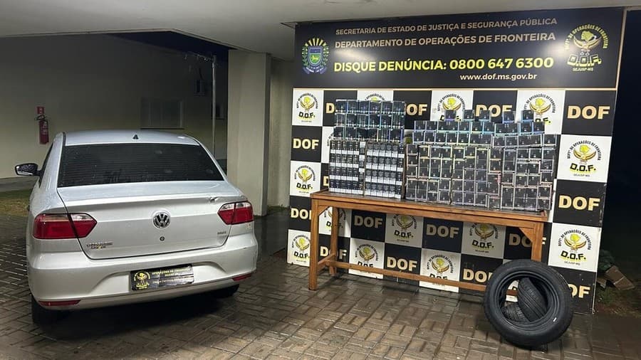 DOF apreende carga de cigarros eletrônicos contrabandeados em Maracaju
