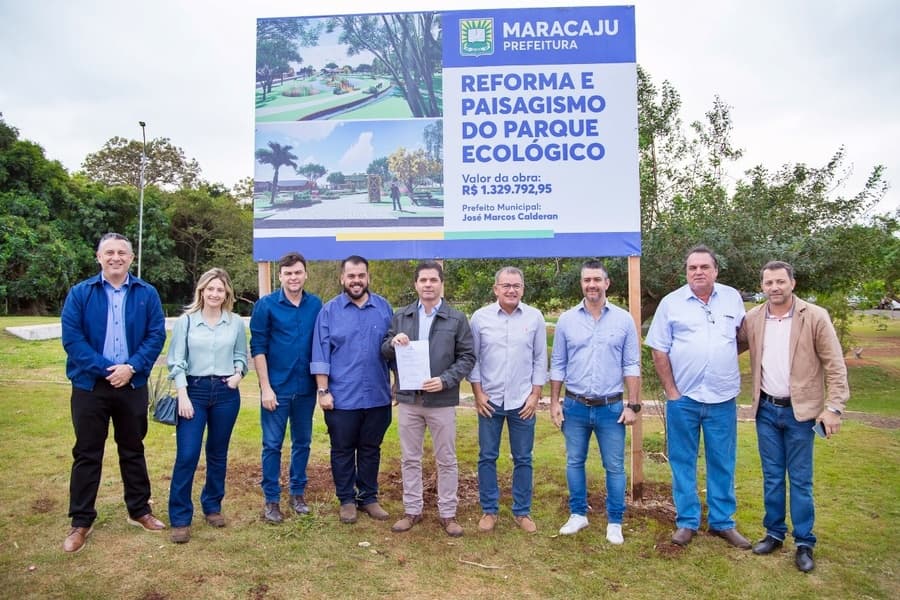 Prefeito autoriza início das obras de reforma e paisagismo do Parque Ecológico de Maracaju