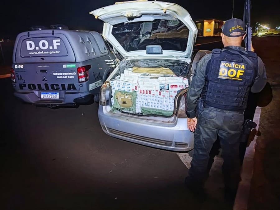 DOF apreende carga de contrabando avaliada em R$ 220 mil entre Maracaju e Rio Brilhante