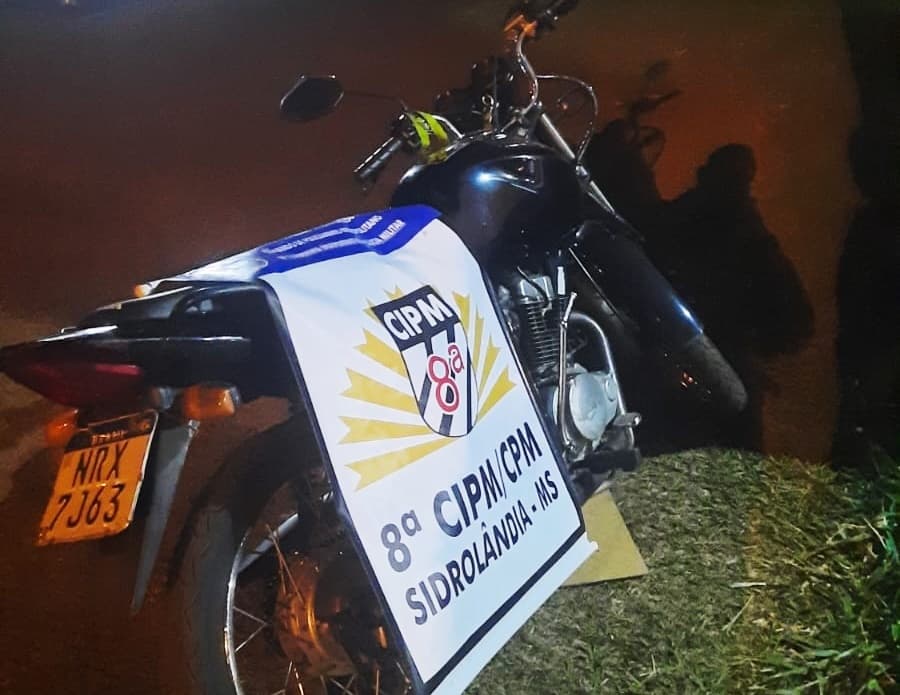 Durante fiscalização da PM, homem é preso com moto furtada em Sidrolândia