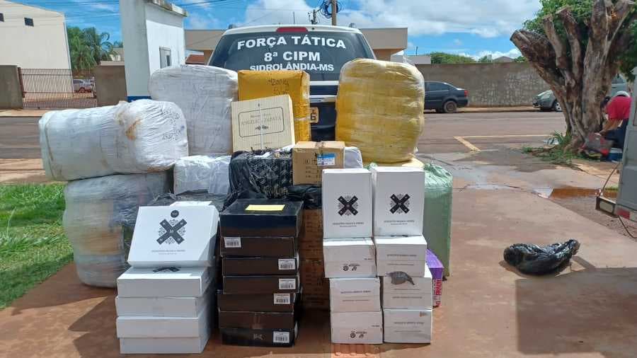 Polícia Militar de Sidrolândia apreende carga de contrabando na BR-060