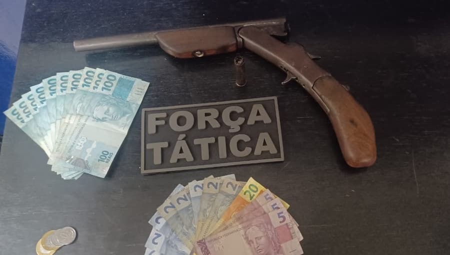 Homem é preso com arma de fogo após realizar disparos em festa no Bairro São Bento