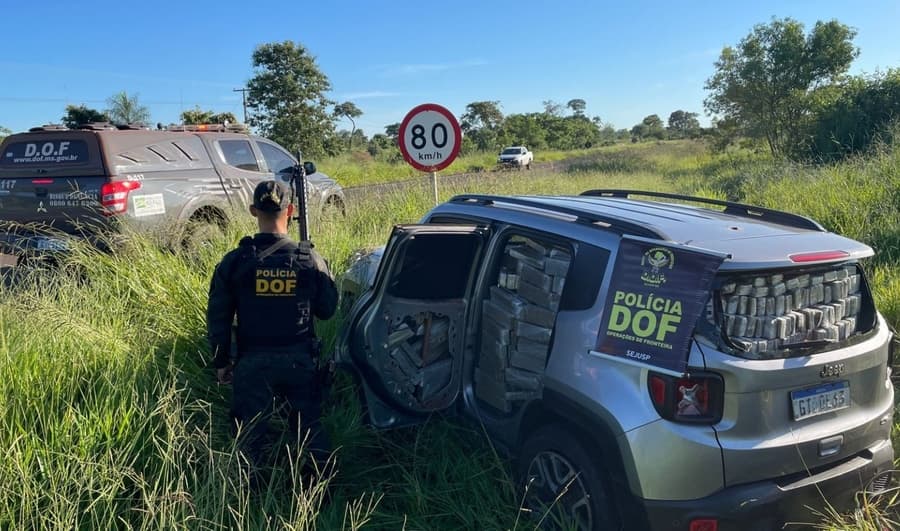 Morador de Sidrolândia é preso com mais de 1,2 tonelada de maconha em Jardim