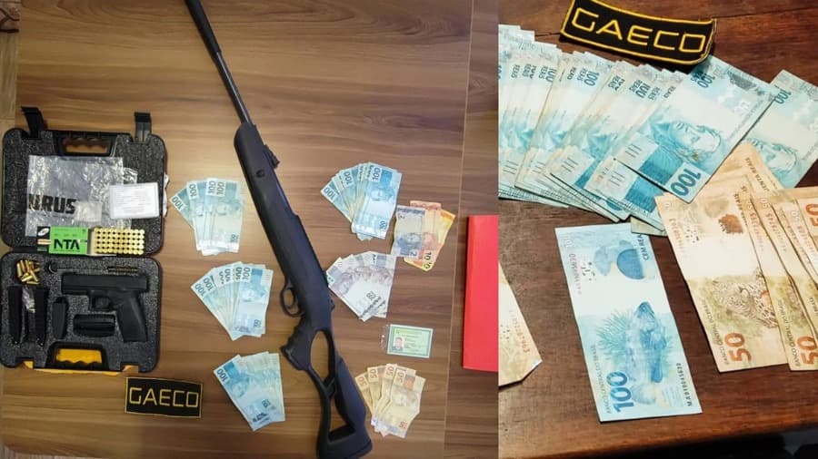 Gaeco cumpre 16 mandados de busca e apreensão em Sidrolândia e apreende dinheiro e armas
