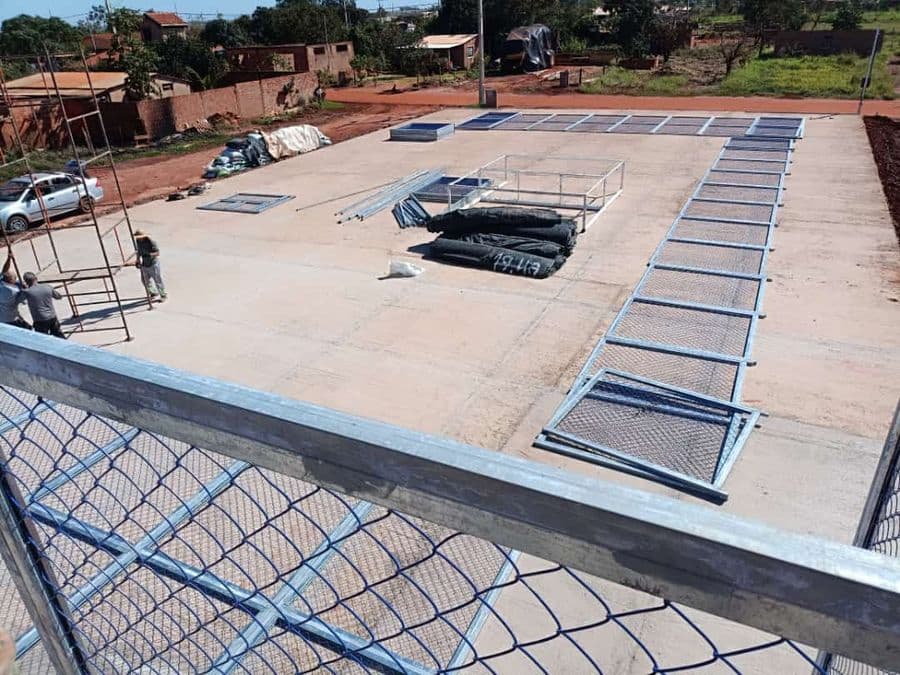 Arena esportiva do Capão Seco tem obras avançadas, e da Ivo Coltro recebe manutenção