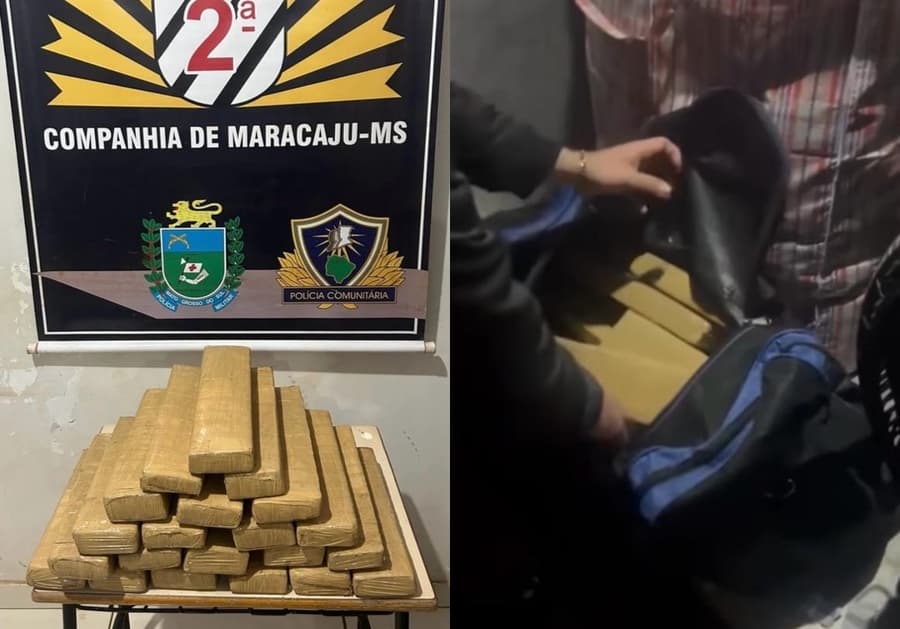 Jovem de 22 anos é preso pela Polícia Militar após ser flagrado com 20 kg de maconha