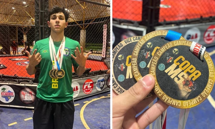 Atleta de Sidrolândia é heptacampeão da Copa MS de KickBoxing