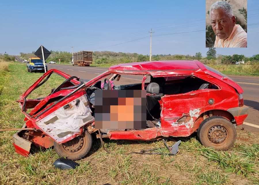 Condutor de Fiat Uno, sidrolandense morre em acidente com caminhão na MS-162
