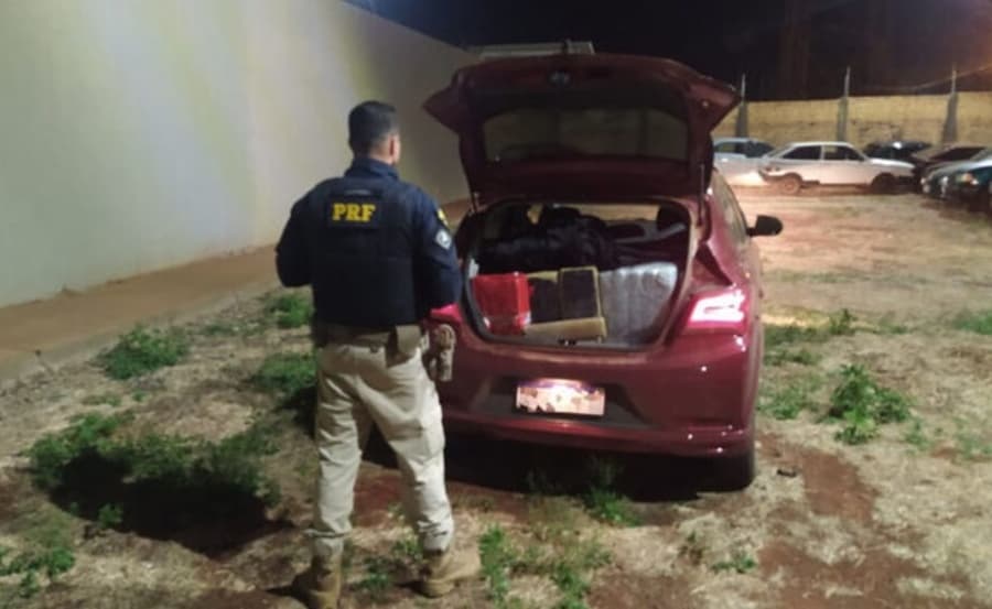 PRF apreende 735,5 Kg de maconha após perseguição na BR 060, em Sidrolândia