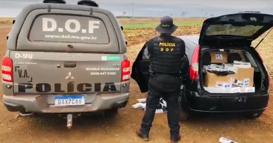 Casal é preso com 1,6 mil cigarros eletrônicos contrabandeados na BR-267