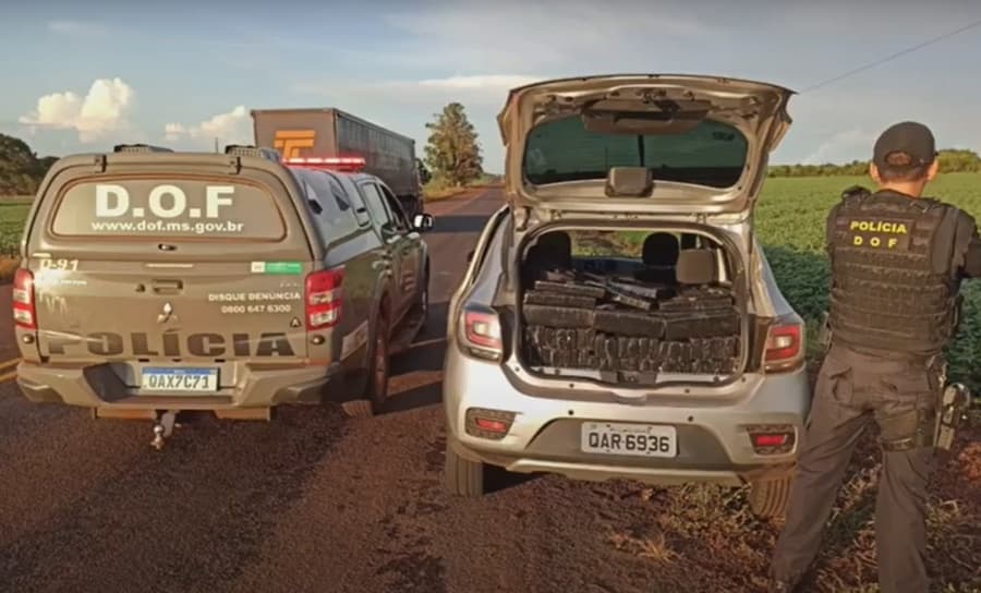 DOF prende jovem de 19 anos com 486 Kg de maconha na MS-162