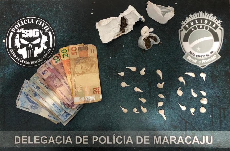 Polícia Civil de Maracaju prende dois indivíduos em flagrante e fecha “boca de fumo”