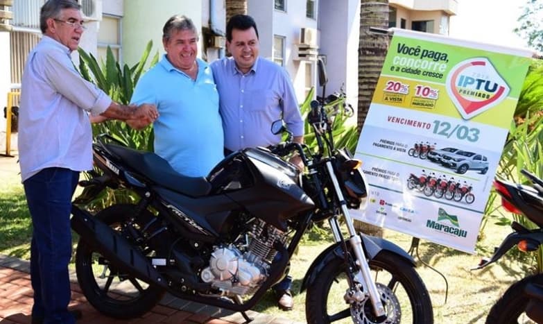 Confira o nome dos ganhadores de 5 motos do sorteio do IPTU