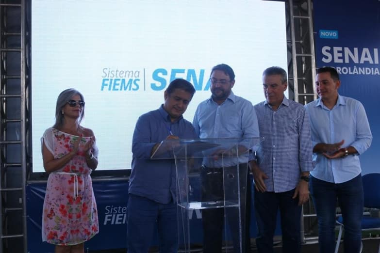 Moderna, obra de ampliação da agência do Senai é lançada em Sidrolândia