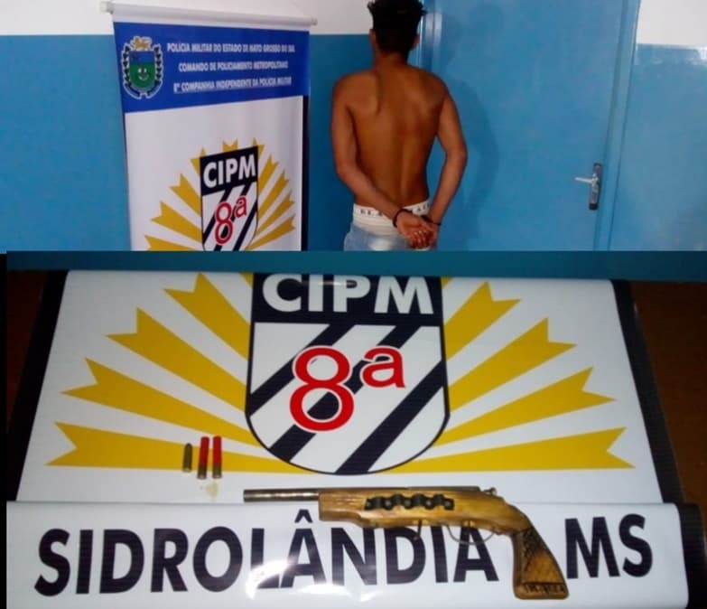 Após denúncia, homem é preso por agredir mulher utilizando arma de fogo