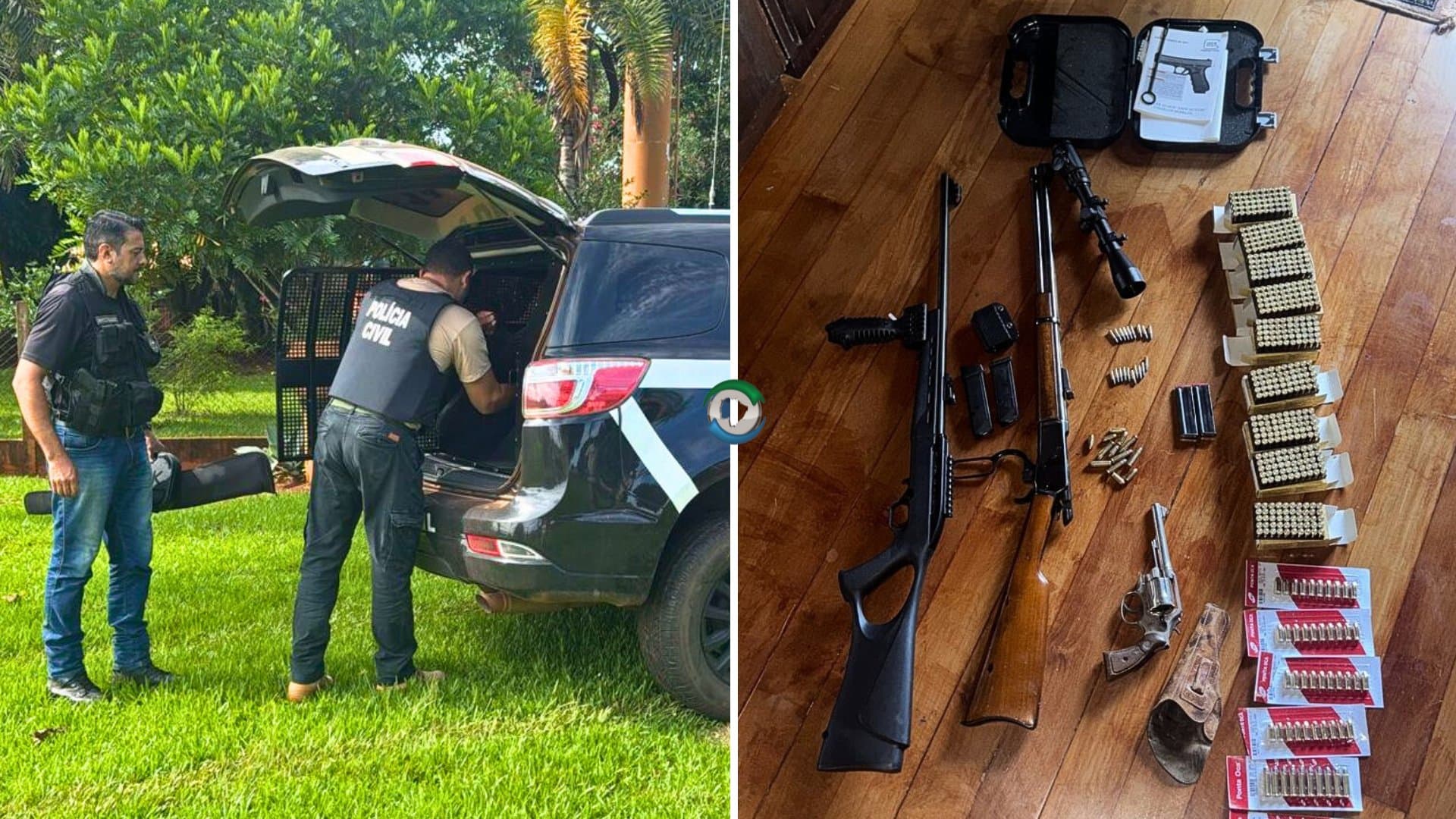 Polícia Civil cumpre mandado de busca e apreende três armas e munições em Sidrolândia