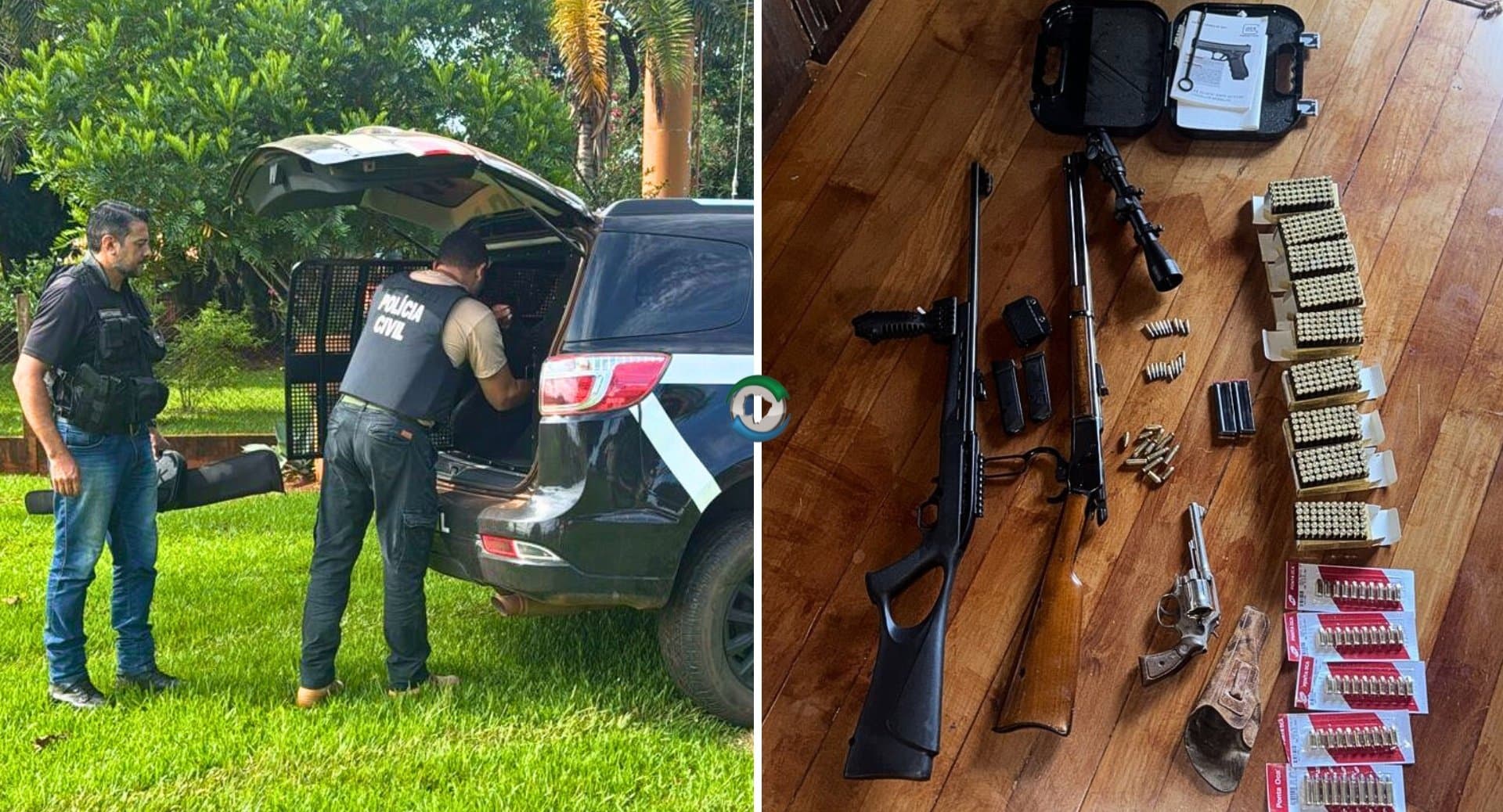 Polícia Civil cumpre mandado de busca e apreende três armas e munições em Sidrolândia