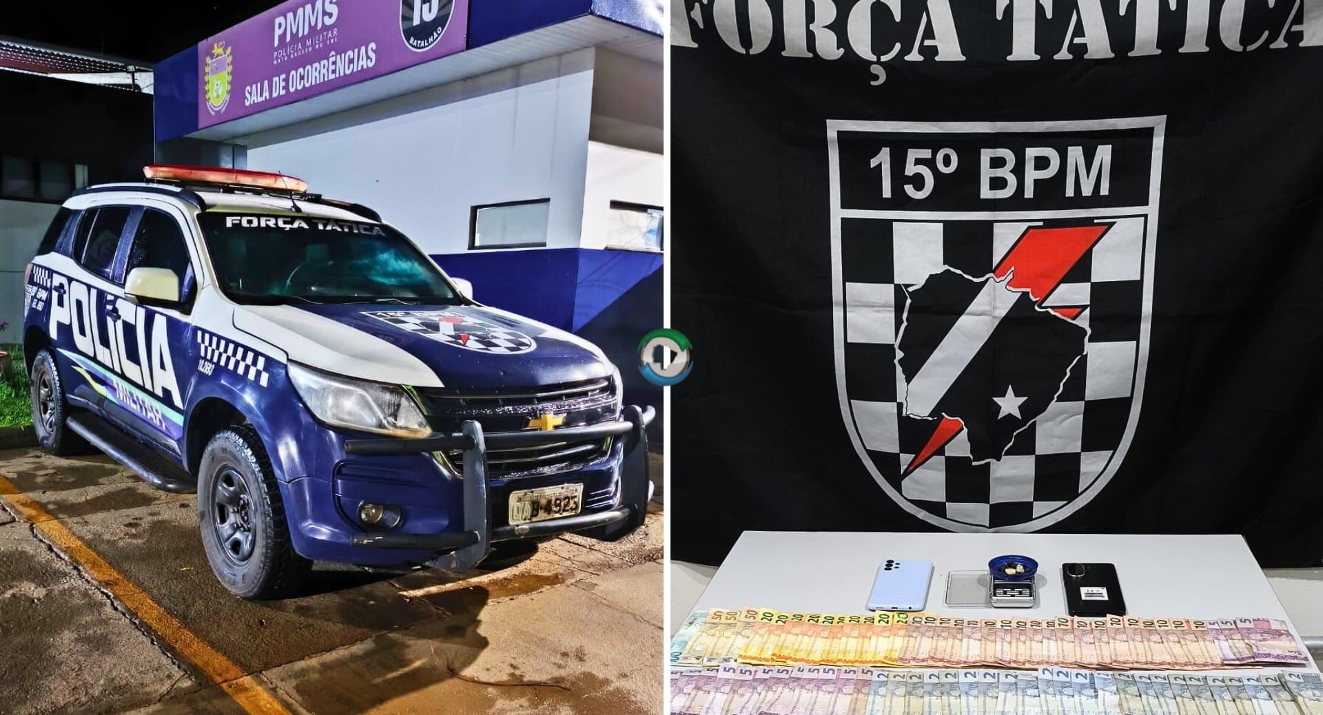 Força Tática prende homem por tráfico de drogas no bairro Ema Rigo em Maracaju