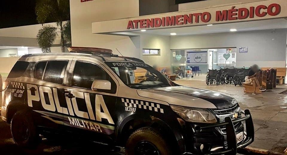 Homem de 26 anos é socorrido pelo Corpo de Bombeiros e levado para Hospital de Maracaju após sofrer cortes no rosto 
