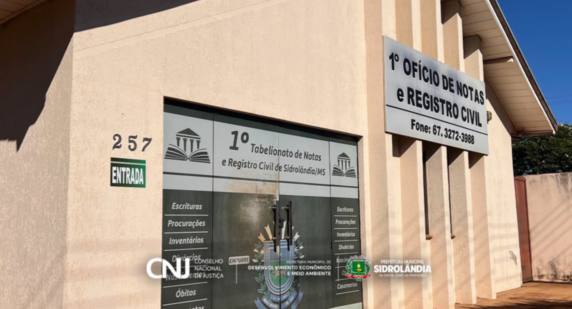 Sidrolândia recebe mutirão “Registre-se” com serviços gratuitos de documentação para a população