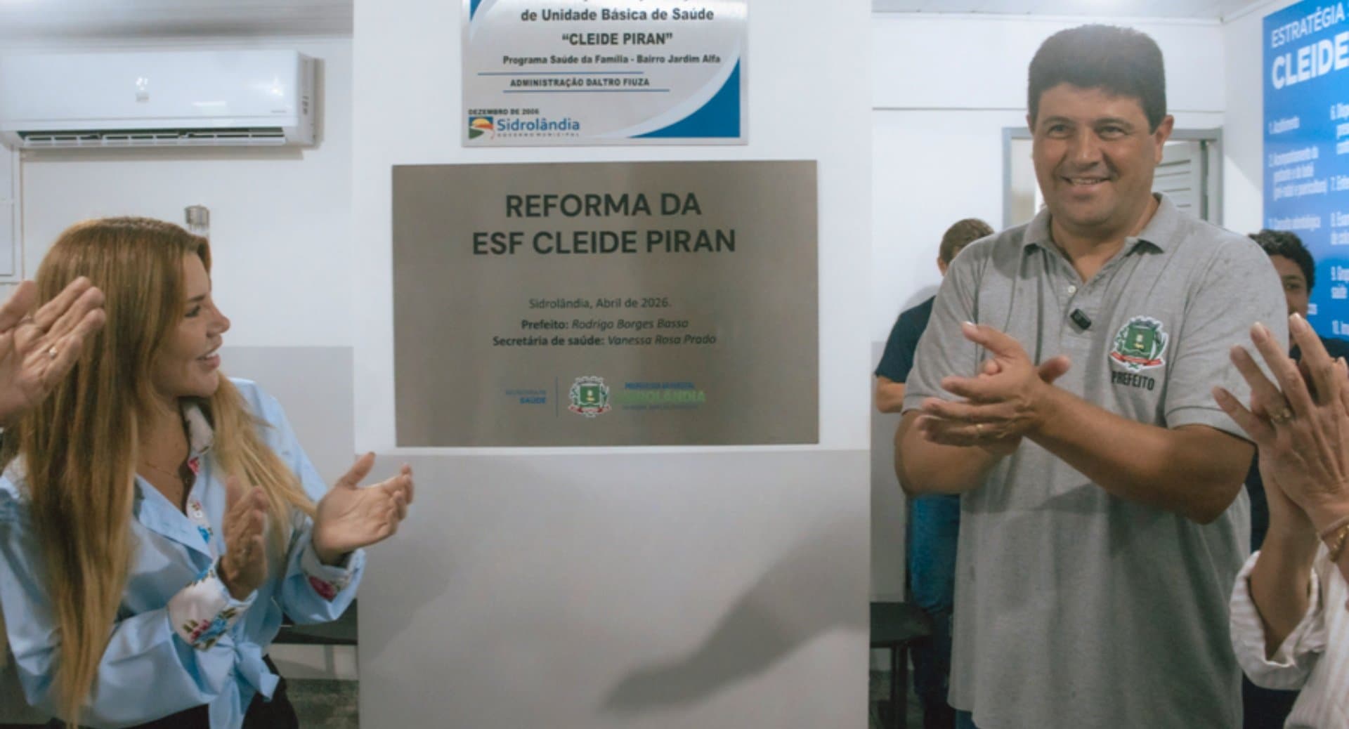 Prefeitura de Sidrolândia entrega reforma da ESF Cleide Piran e amplia qualidade no atendimento à população