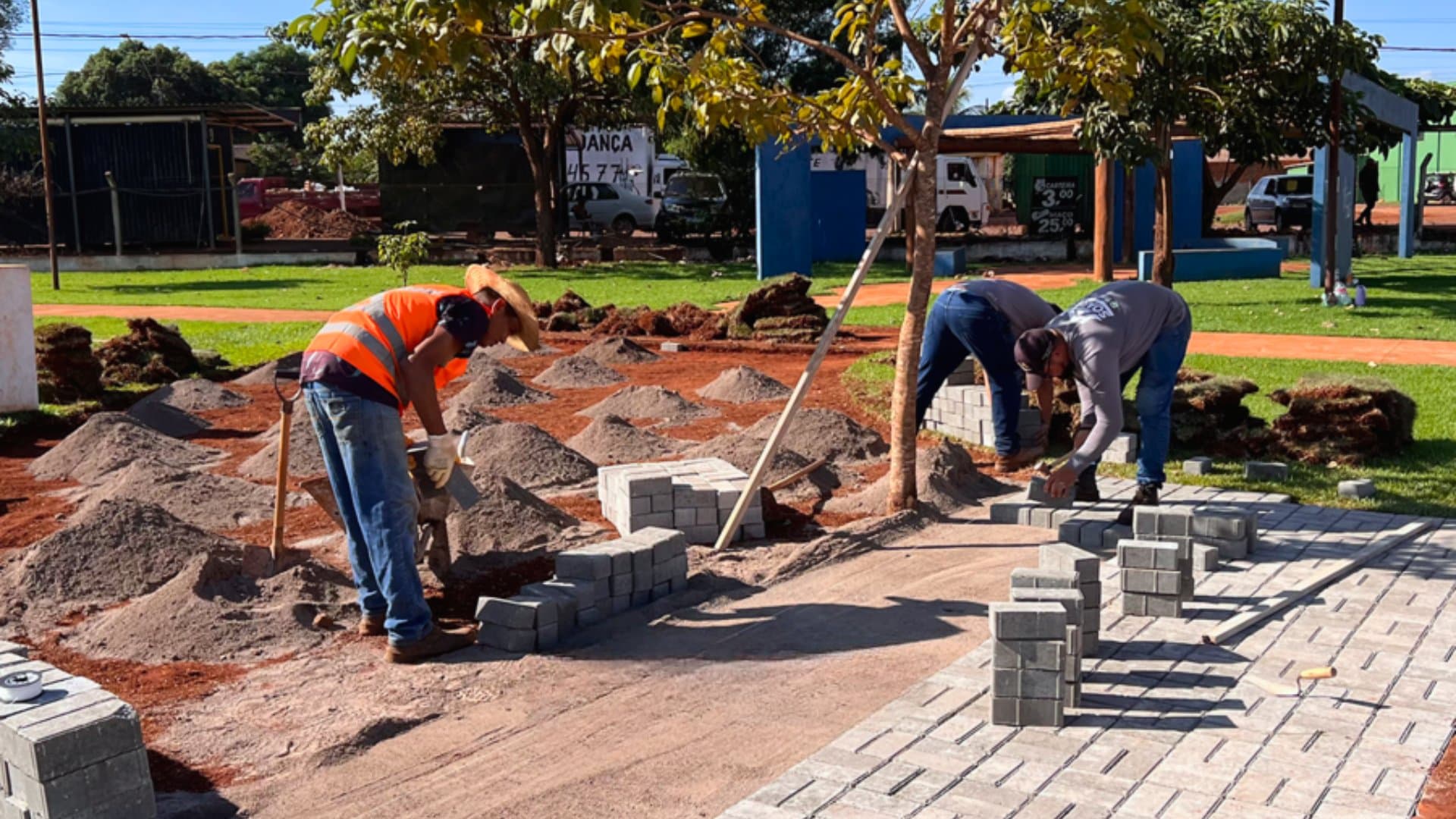 Em Sidrolândia, Praça Valmor Mari passa por revitalização e recebe melhorias