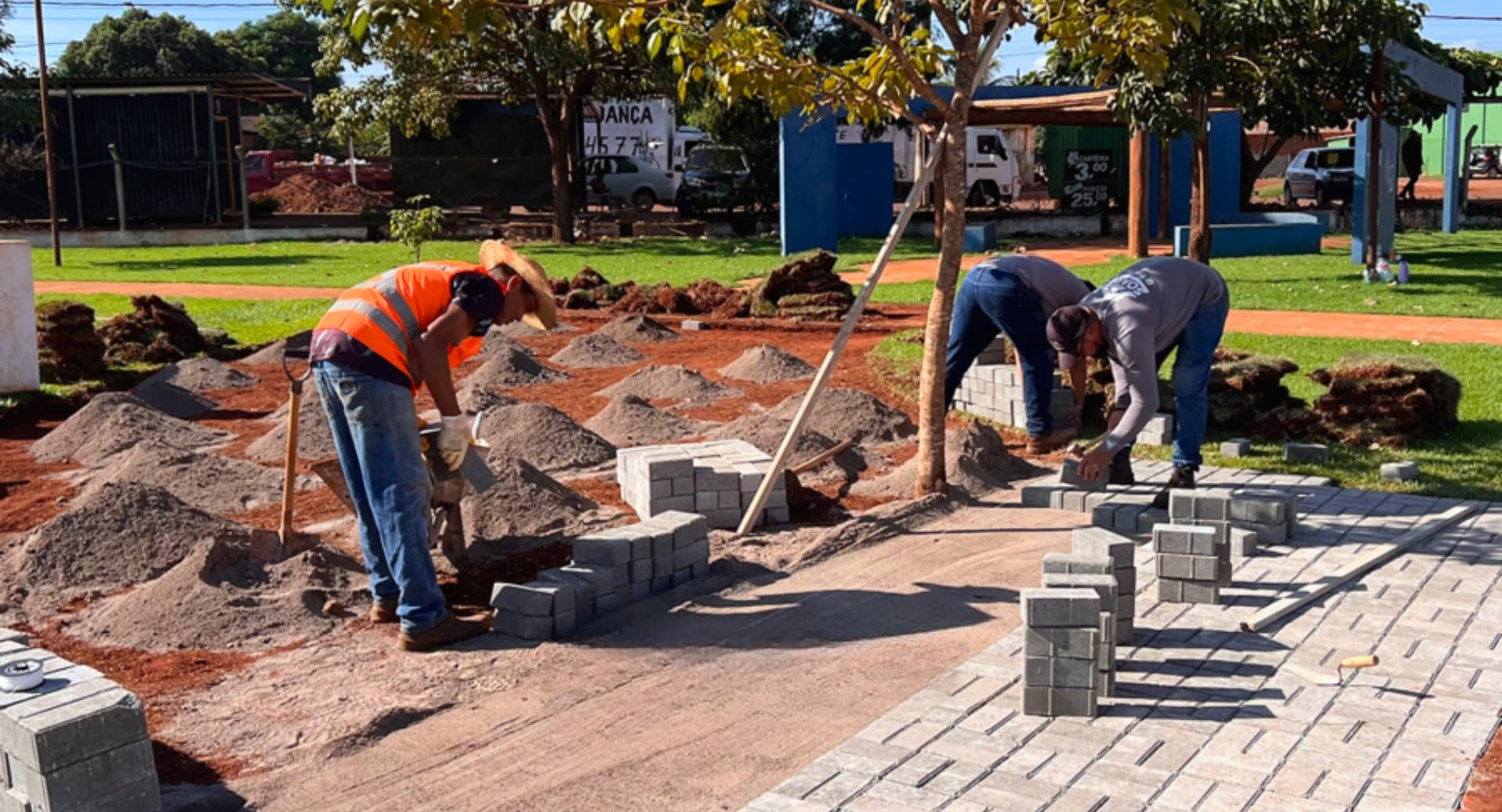 Em Sidrolândia, Praça Valmor Mari passa por revitalização e recebe melhorias