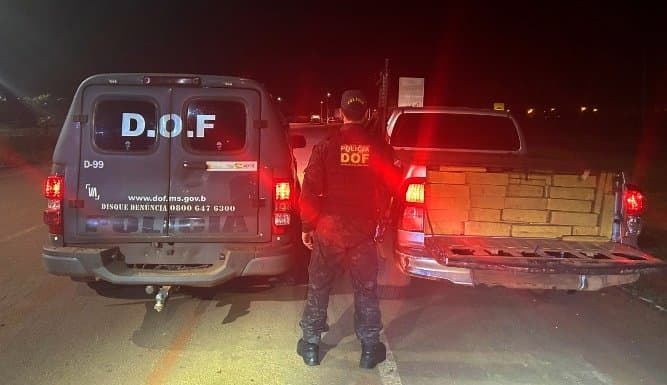 Em Sidrolândia, DOF apreende mais de 2 toneladas de maconha em caminhonete furtada
