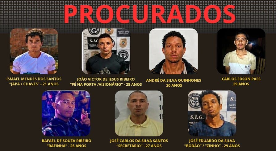 Polícia Civil divulga imagem de sete suspeitos procurados por homicídios e atentados em Maracaju