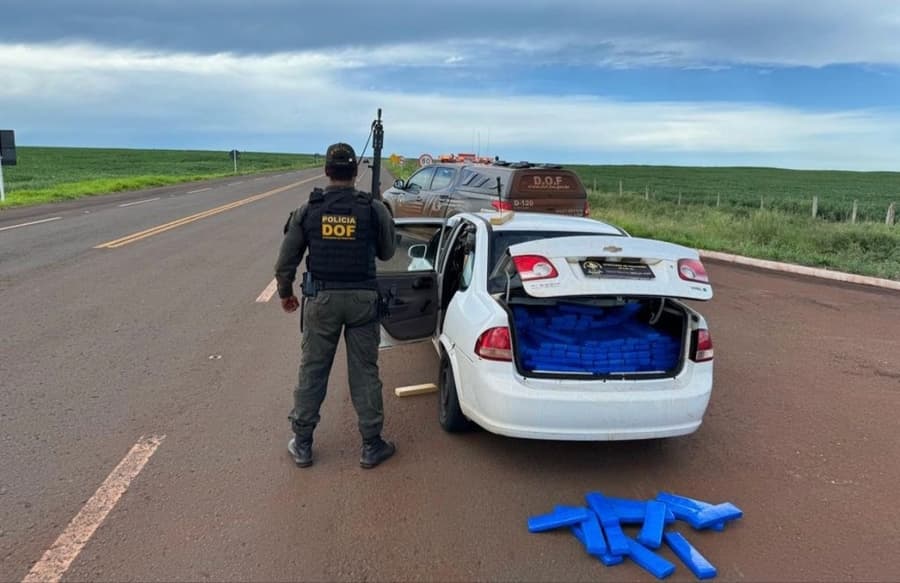Traficante de 19 anos é preso com mais de 400 Kg de maconha em Maracaju