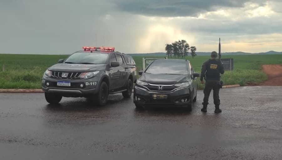Veículo com placas falsas e registro criminal é recuperado pelo DOF em Maracaju