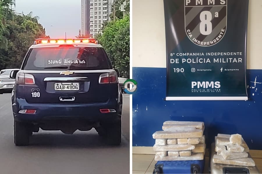 Polícia Militar prende traficante com mais de 30 kg de maconha em Sidrolândia