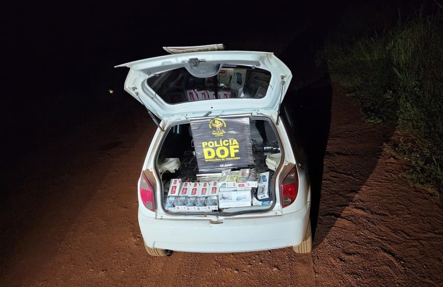 DOF prende homem de 31 anos transportando cigarros contrabandeados em Sidrolândia