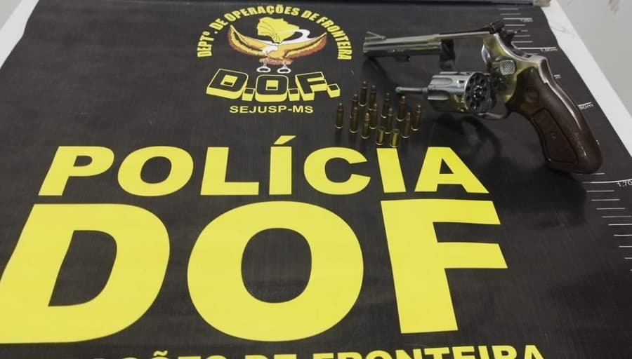 Jovem de 21 anos é preso com revólver e munições pelo DOF em Maracaju