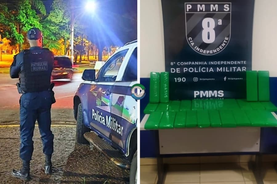 Polícia Militar prende homem com 22 Kg de maconha no Centro de Sidrolândia