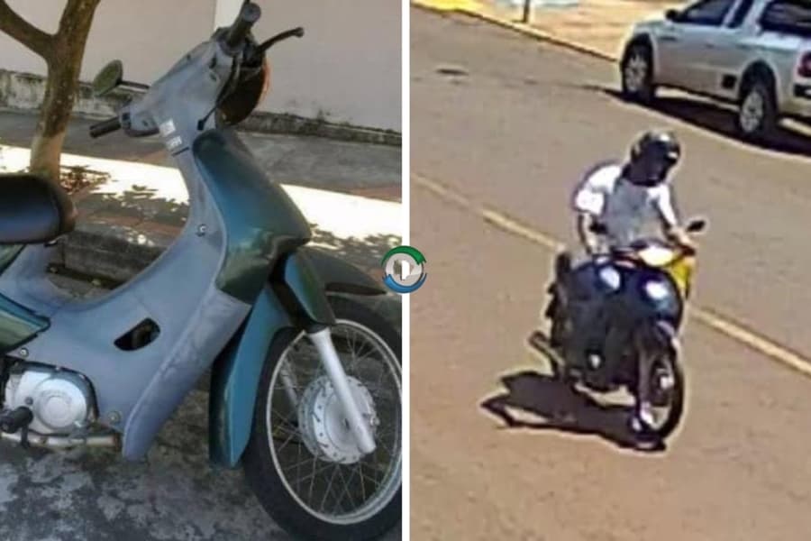 Enquanto proprietária trabalhava, ladrão furta moto a luz do dia no centro de Sidrolândia