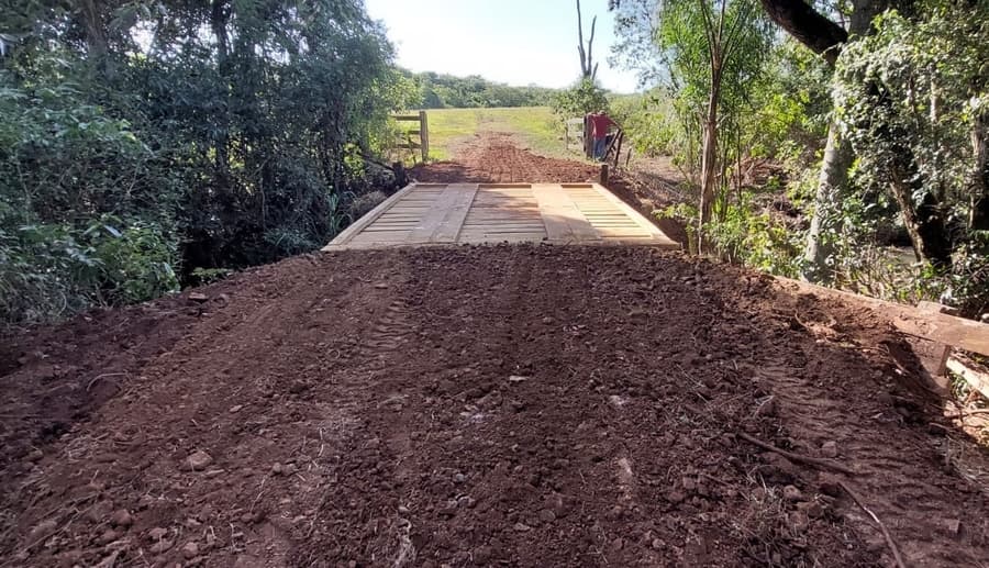 Ponte na região do Grande Eldorado é reconstruída pela Prefeitura de Sidrolândia
