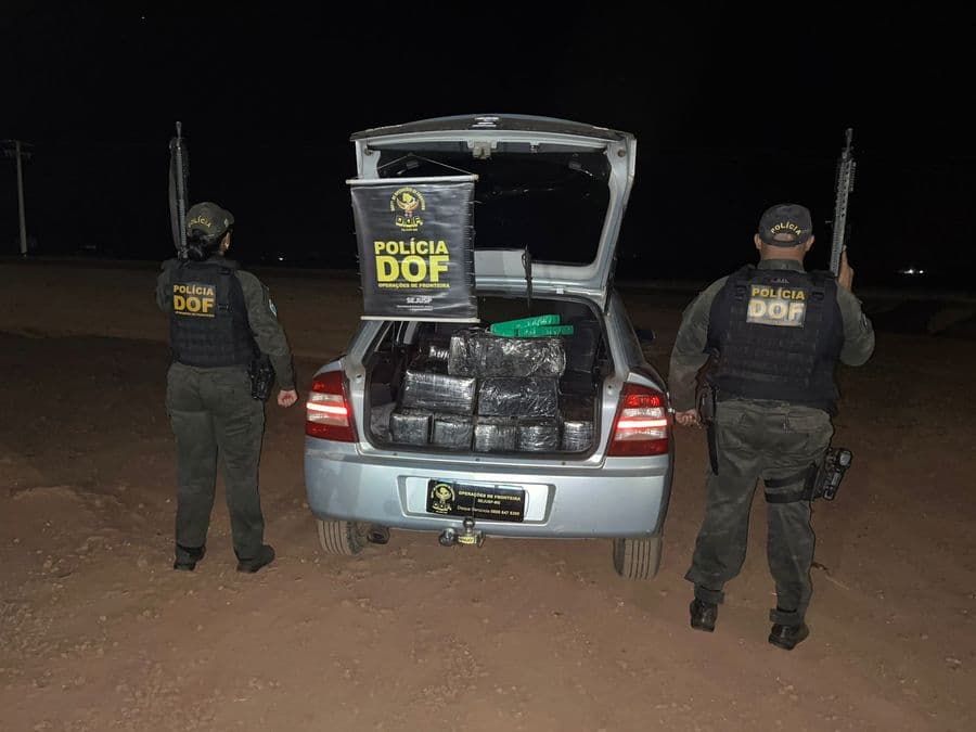 Traficante de 18 anos é preso com mais de 600Kg de maconha pelo DOF em Maracaju