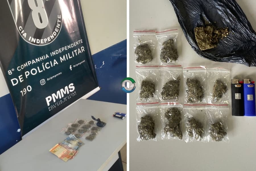 Traficante é preso pela Polícia Militar no Bairro São Bento e diz que queria fazer um “dinheirinho rápido”