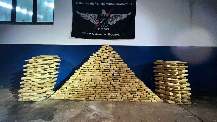 Traficante de 19 anos é preso com carga de maconha avaliada em mais de R$ 1 milhão em Sidrolândia